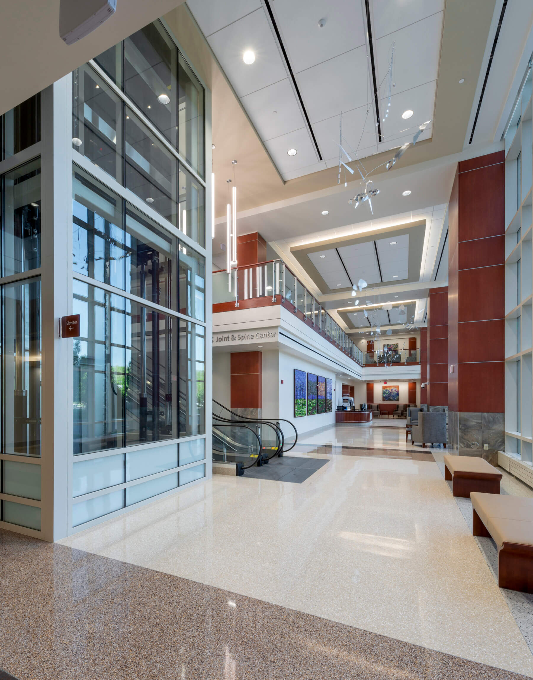 main lobby inside the orthopedic center addition