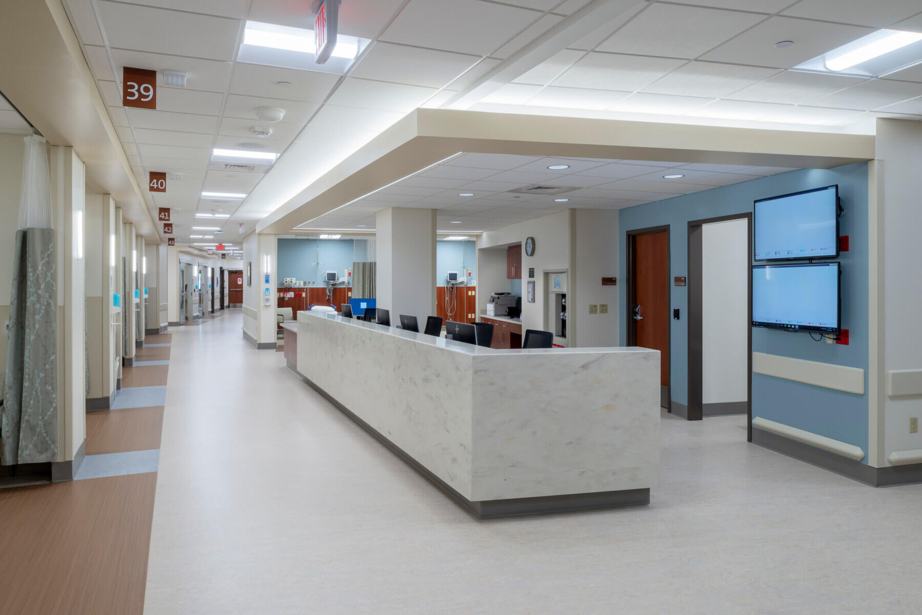 nurse station inside the orthopedic center addition