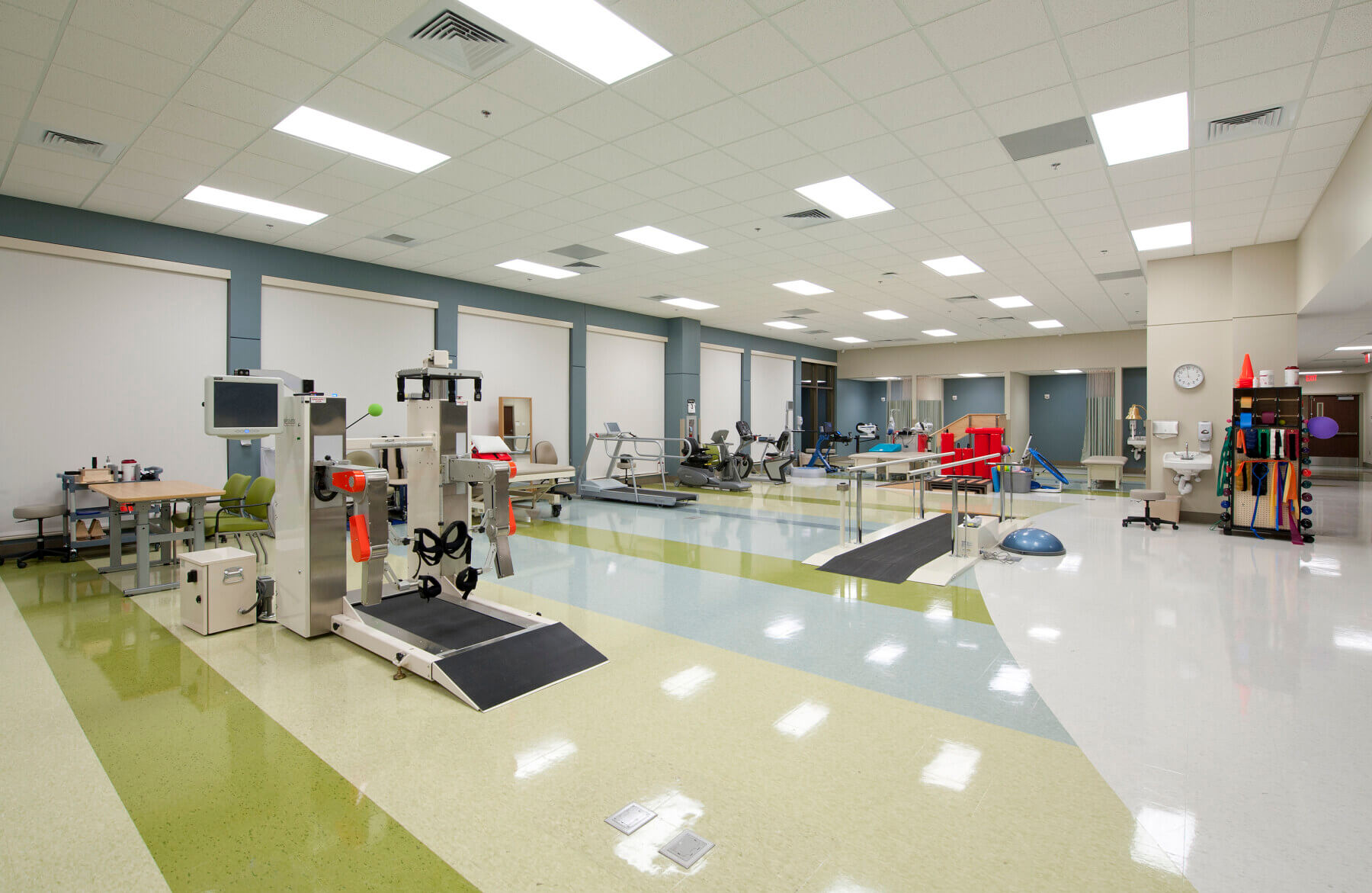 the gym in the rehab hospital