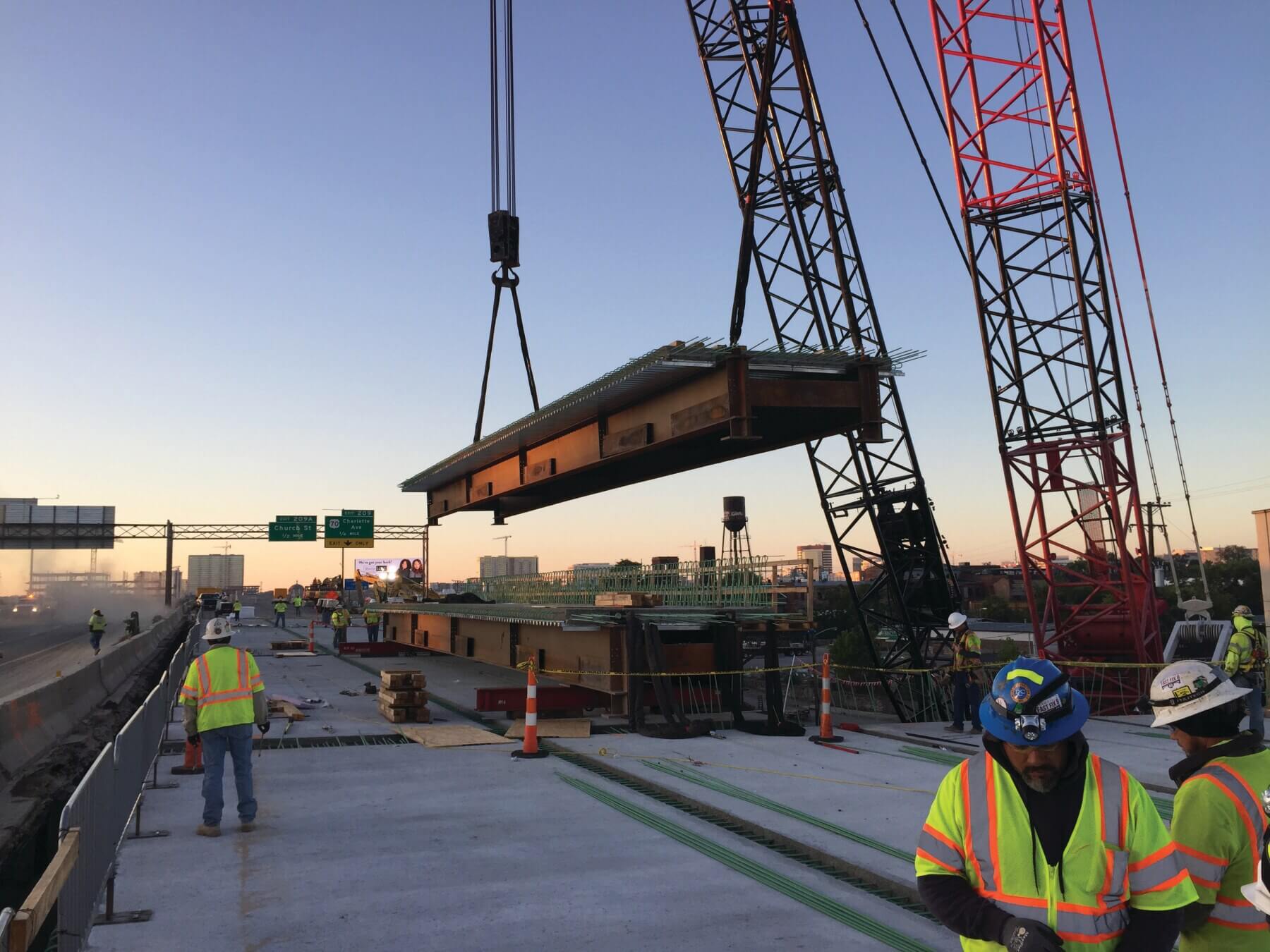 a bridge in Nashville under construction