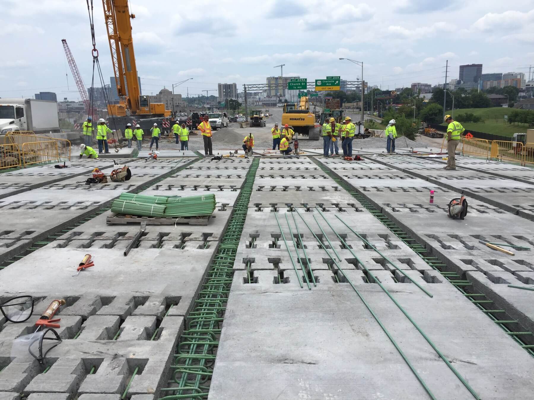 a bridge under construction in Nashville