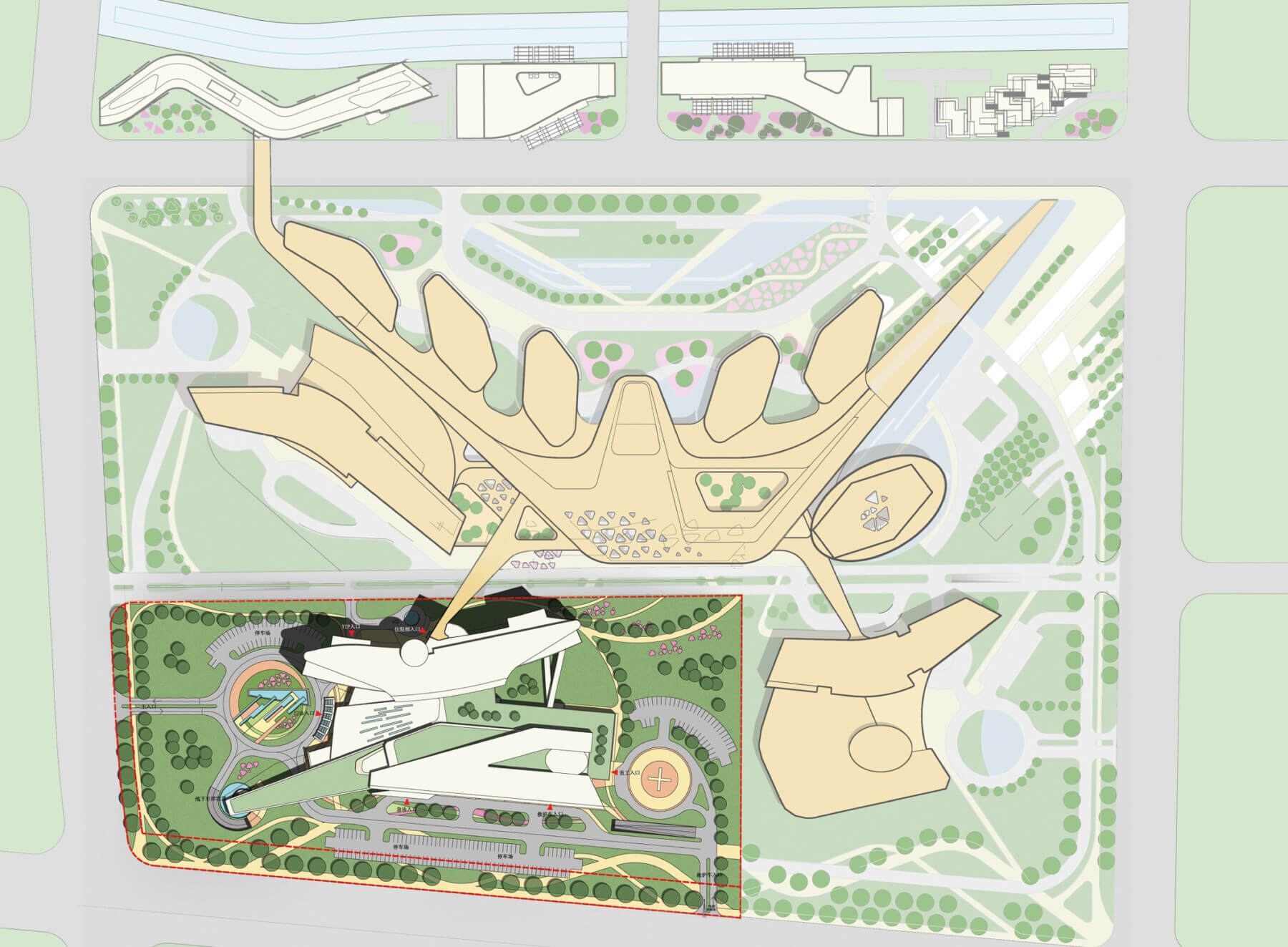 graphic of hospital campus master plan