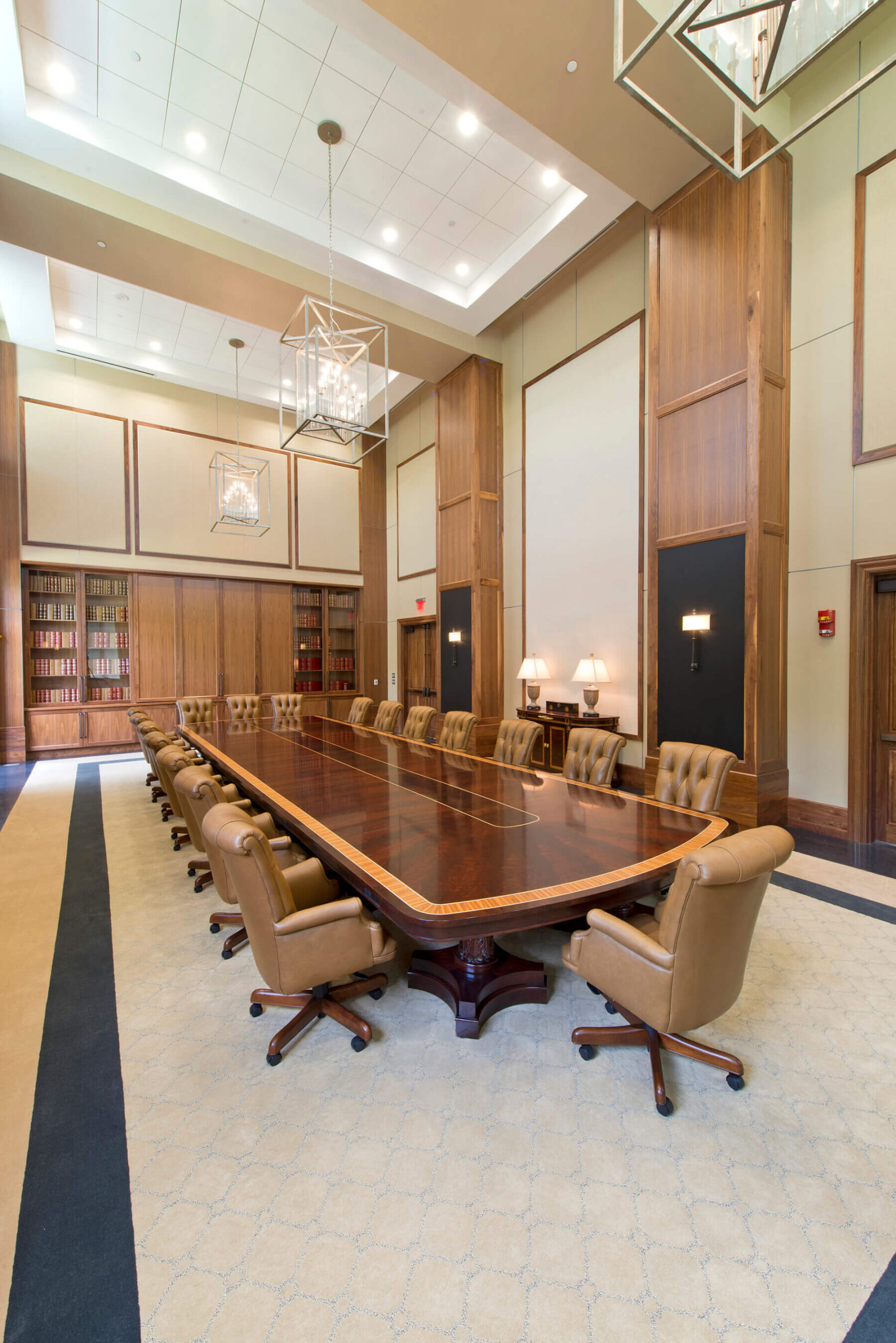 Conference table inside McDonald Hall