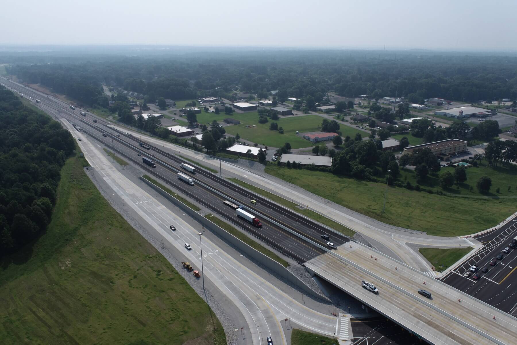 an aerial view of I-40