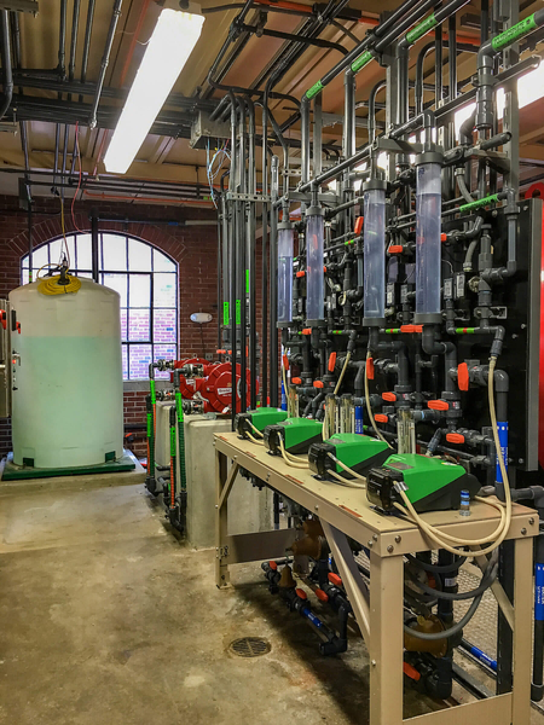 Polyphosphate system at Omohundro Water Treatment Plant.