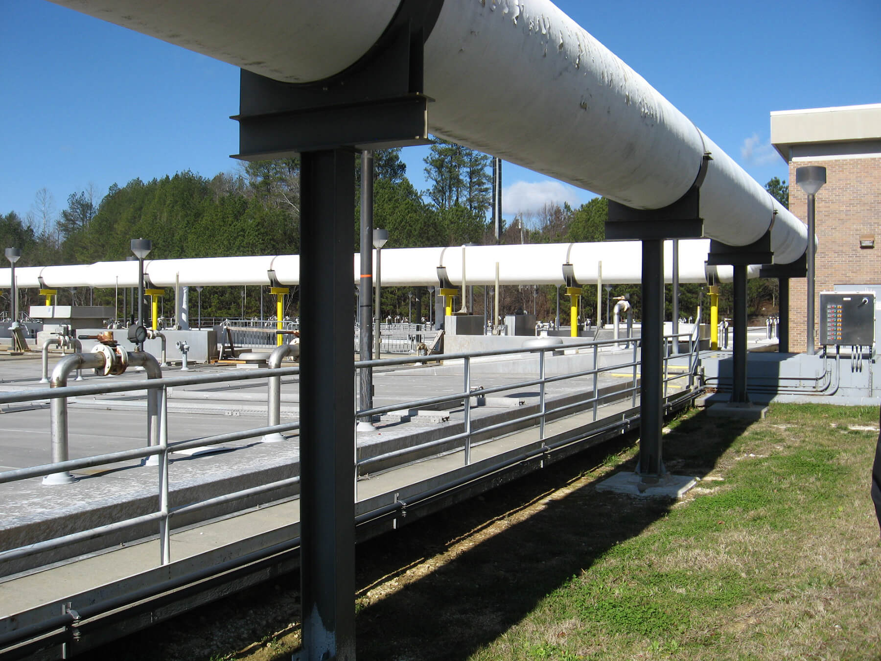 Long piping system pictured at Big Creek Water Reclamation Facility.