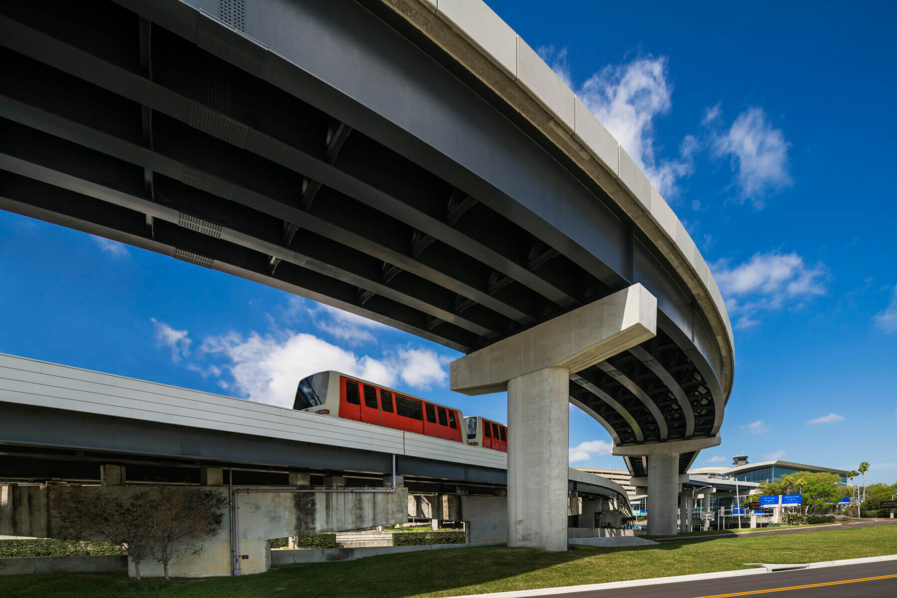 the SkyConnect automated people mover at Tampa International Airport