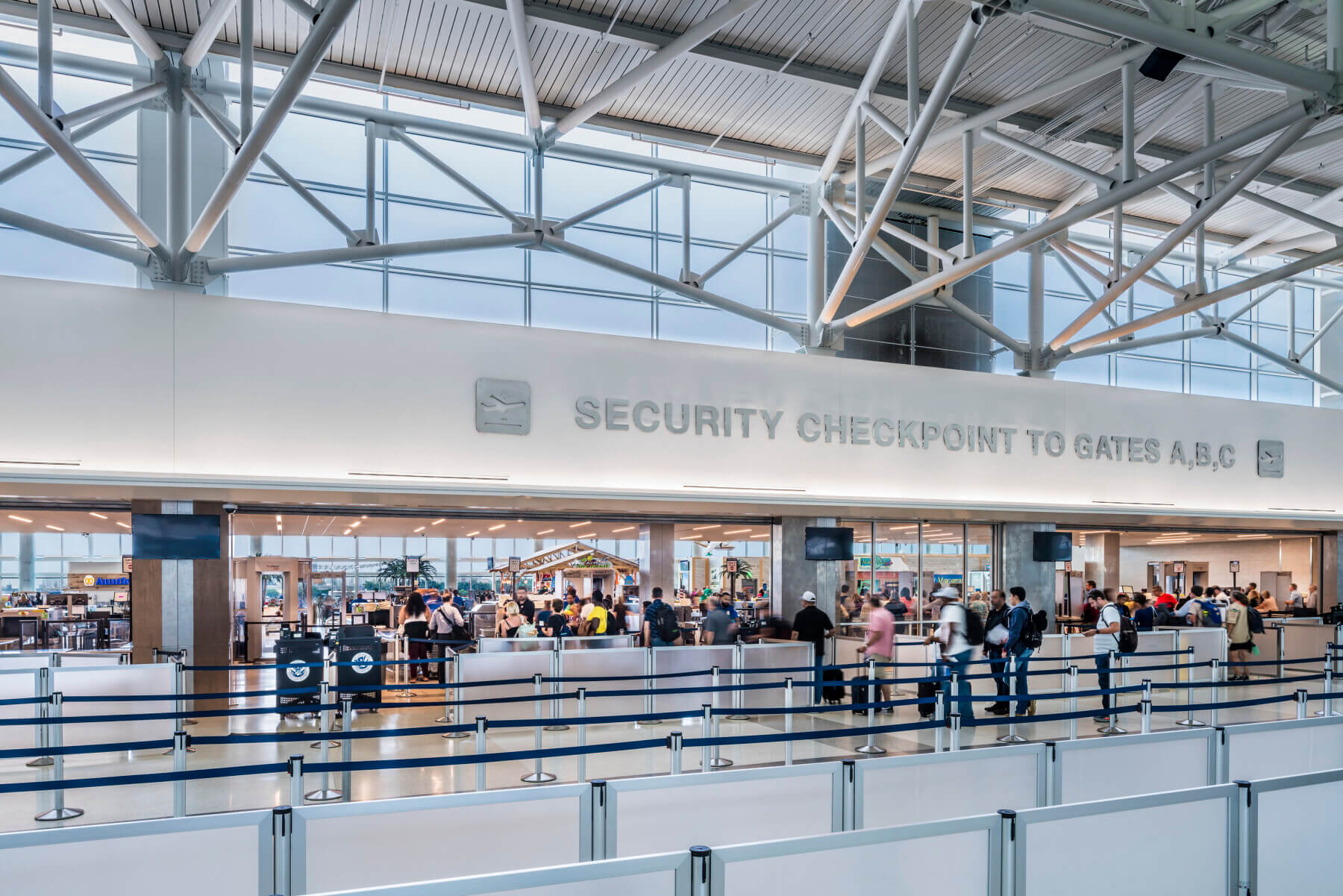 Security checkpoint in Terminal 1 at Fort Lauderdale-Hollywood International Airport