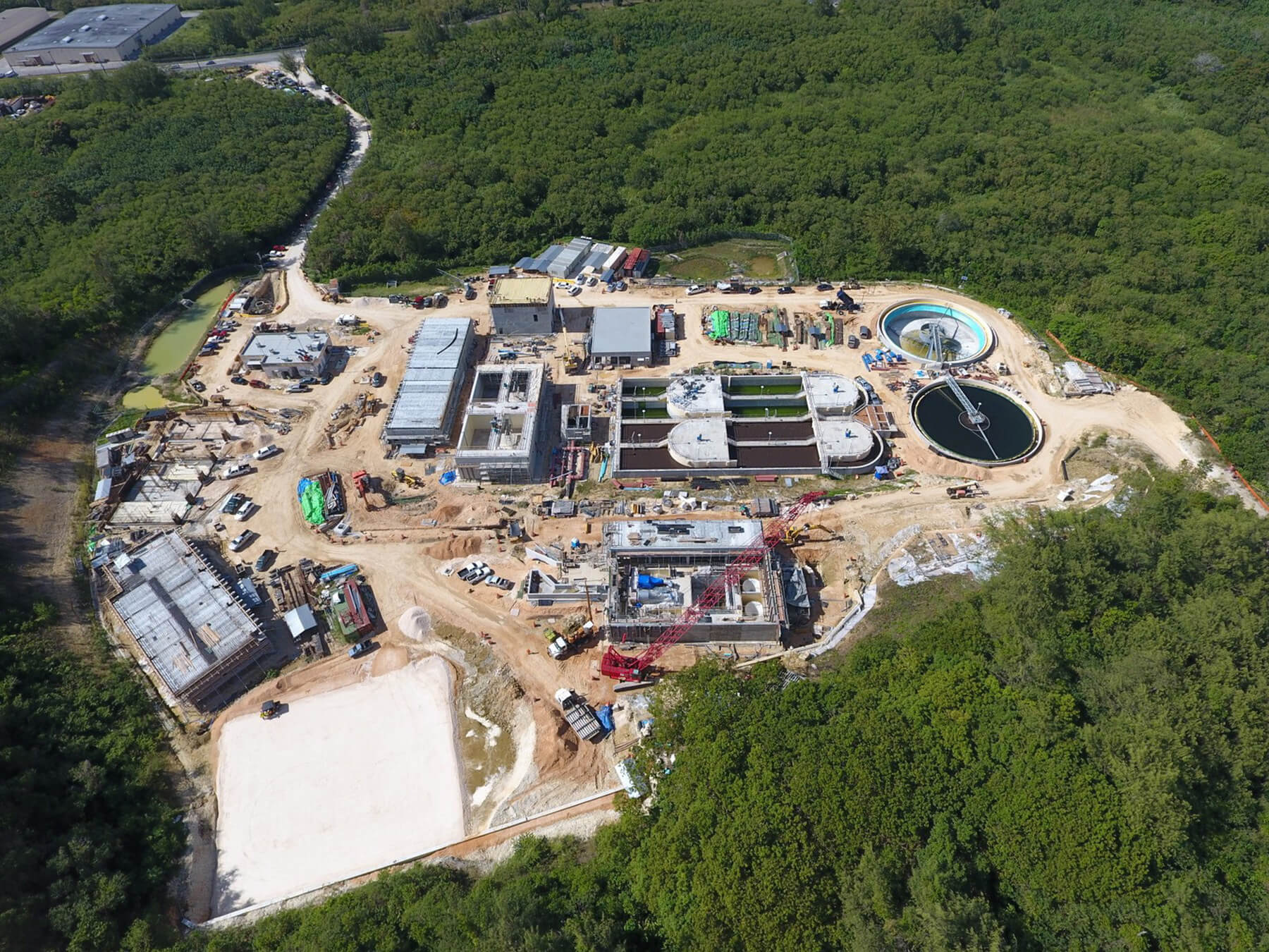 Aerial view of Agat-Santa Rita Wastewater Treatment Plant