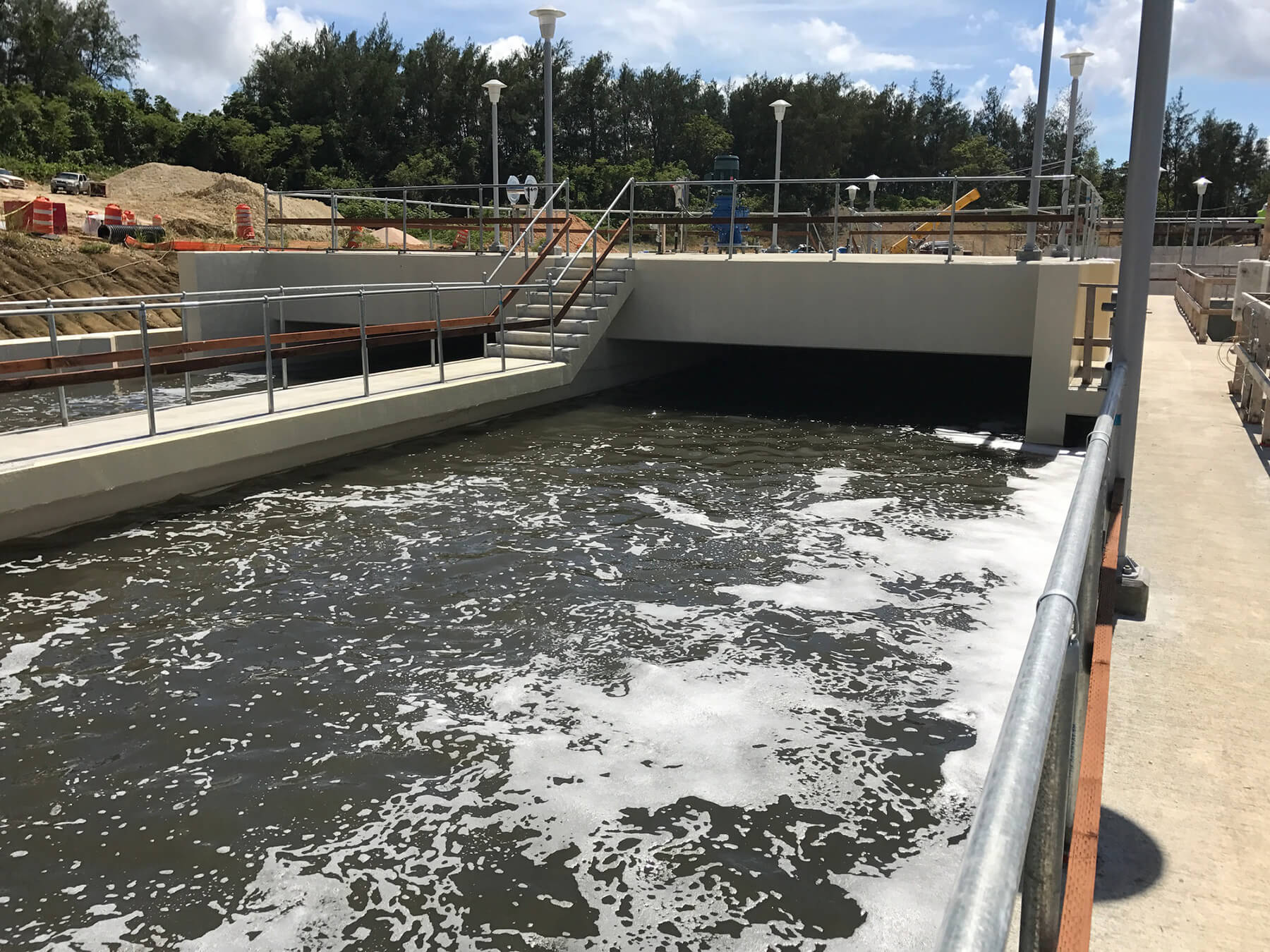 Oxidation ditches at Agat-Santa Rita Wastewater Treatment Plant