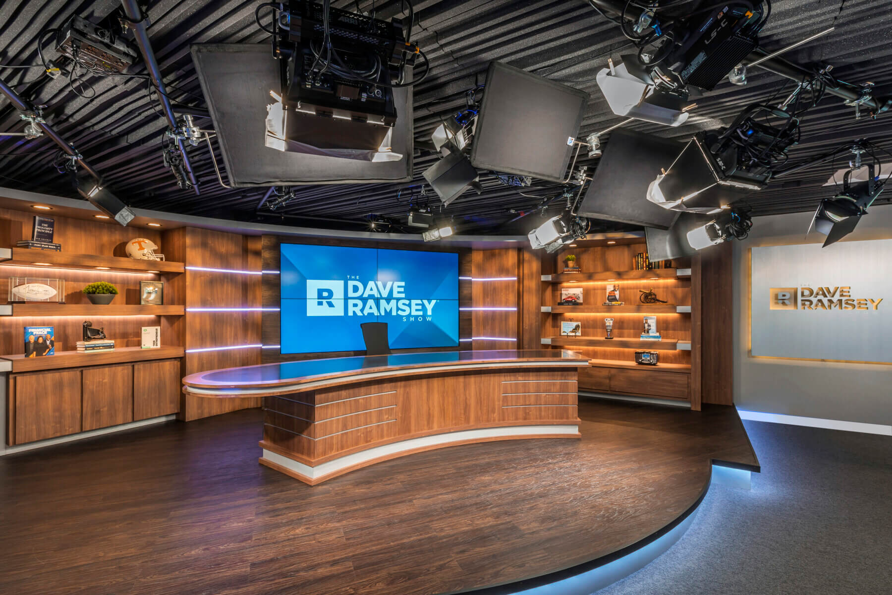 The Dave Ramsey show studio at the Ramsey Solutions headquarters building