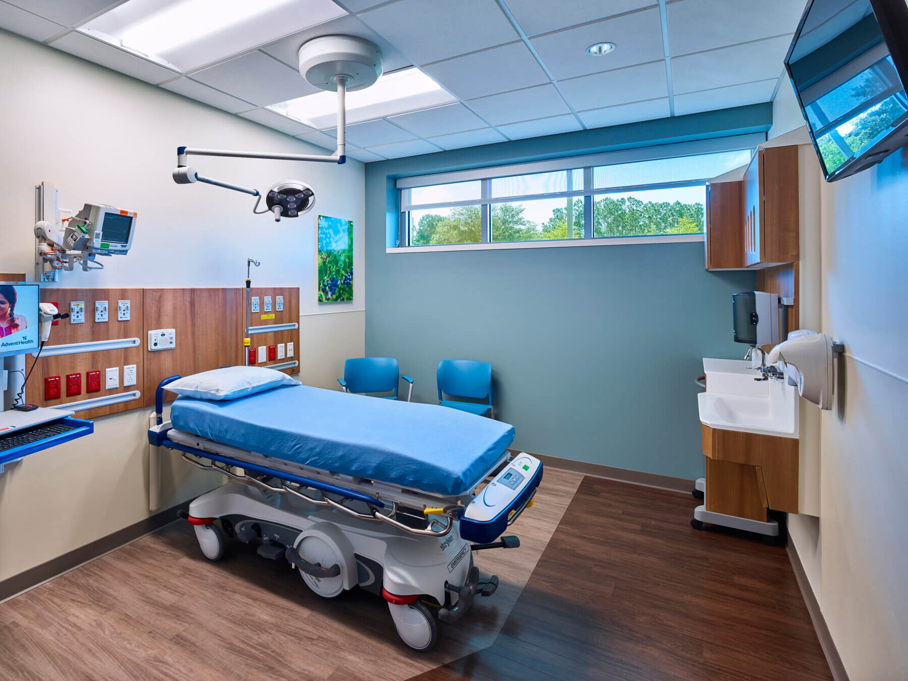 patient room in an emergency department
