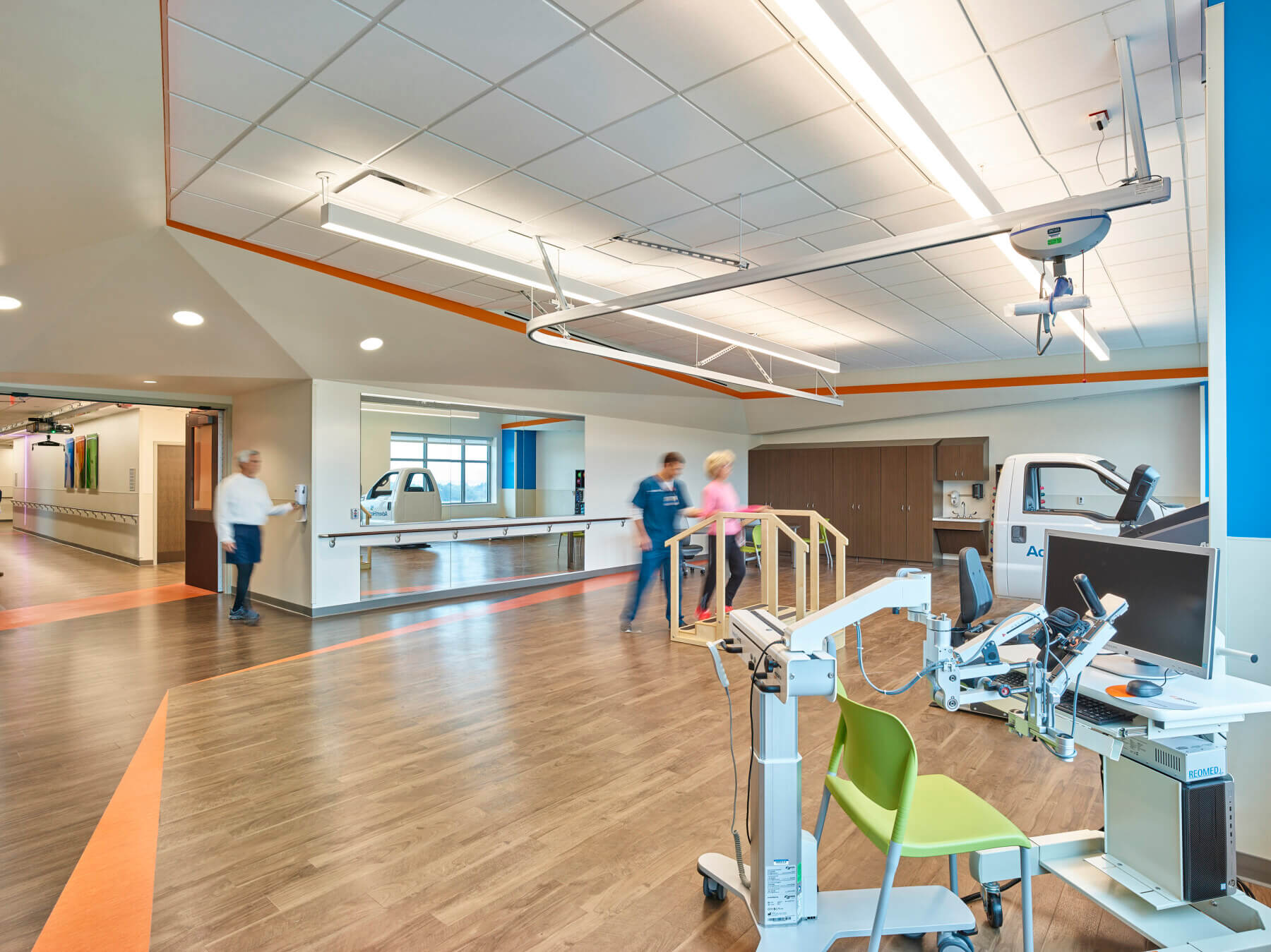 a rehabilitation space in a hospital