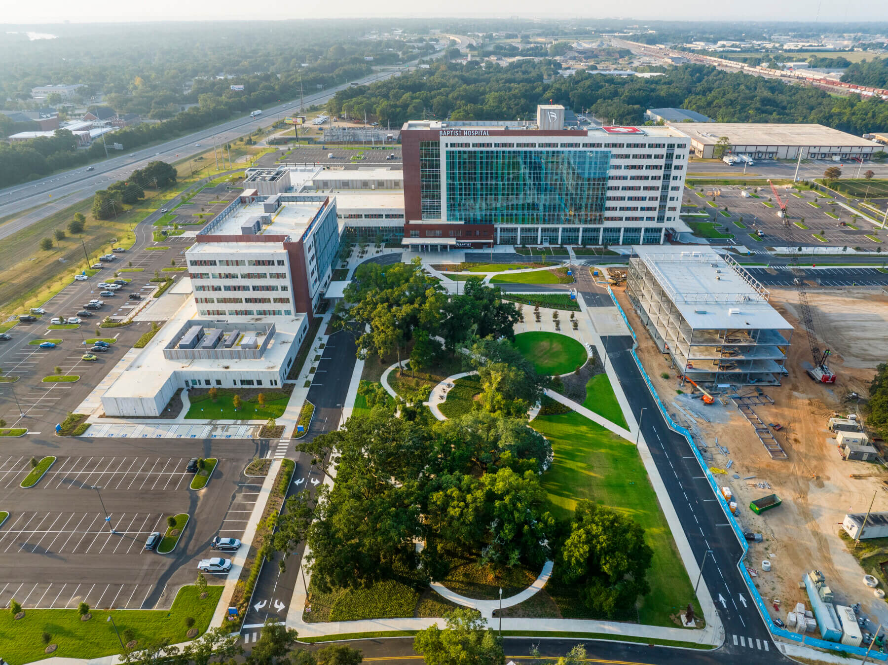 aerial view of entire hospital campus
