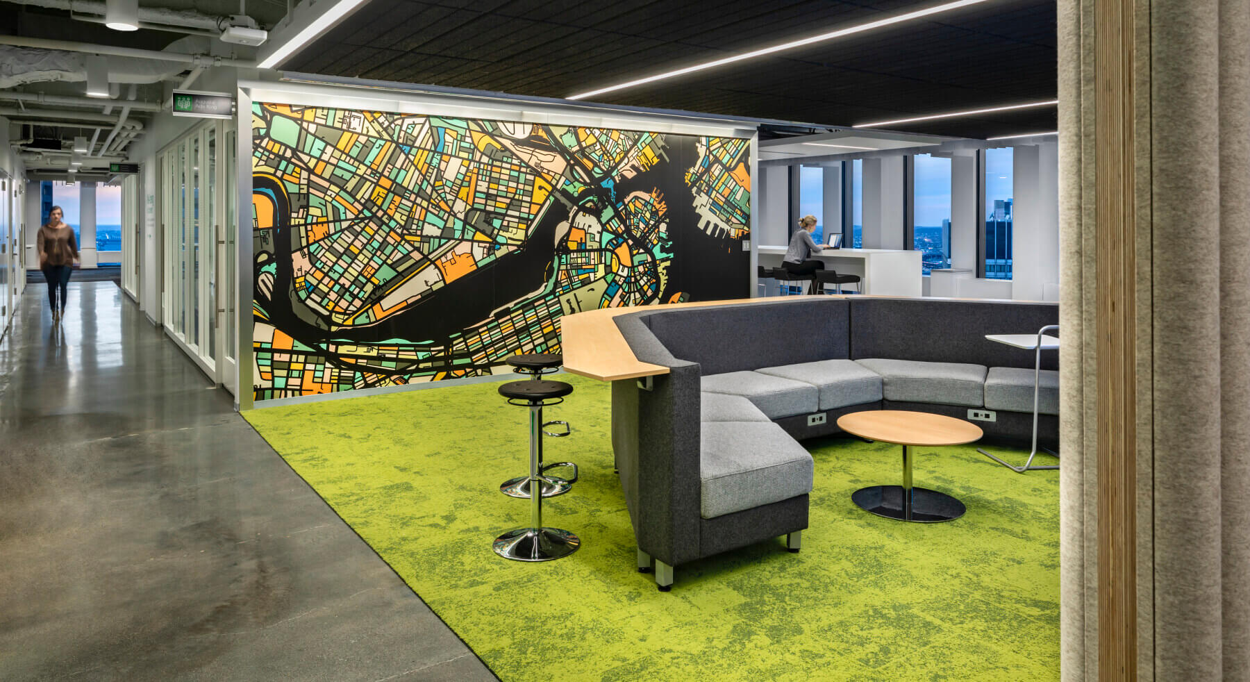 a lounge area in the Schneider Electric Offices