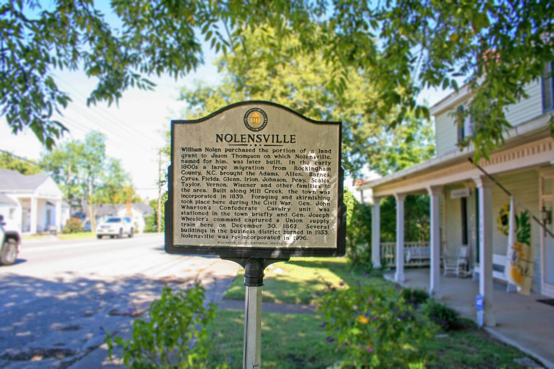 a shot of a sign about Nolensville