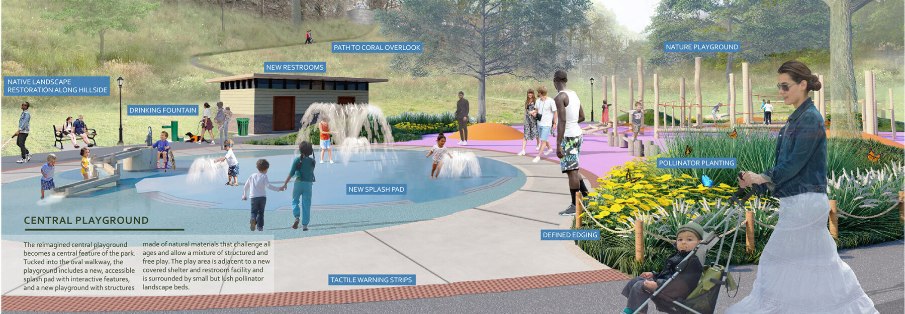 Labeled Bingham Park Master Plan rendering