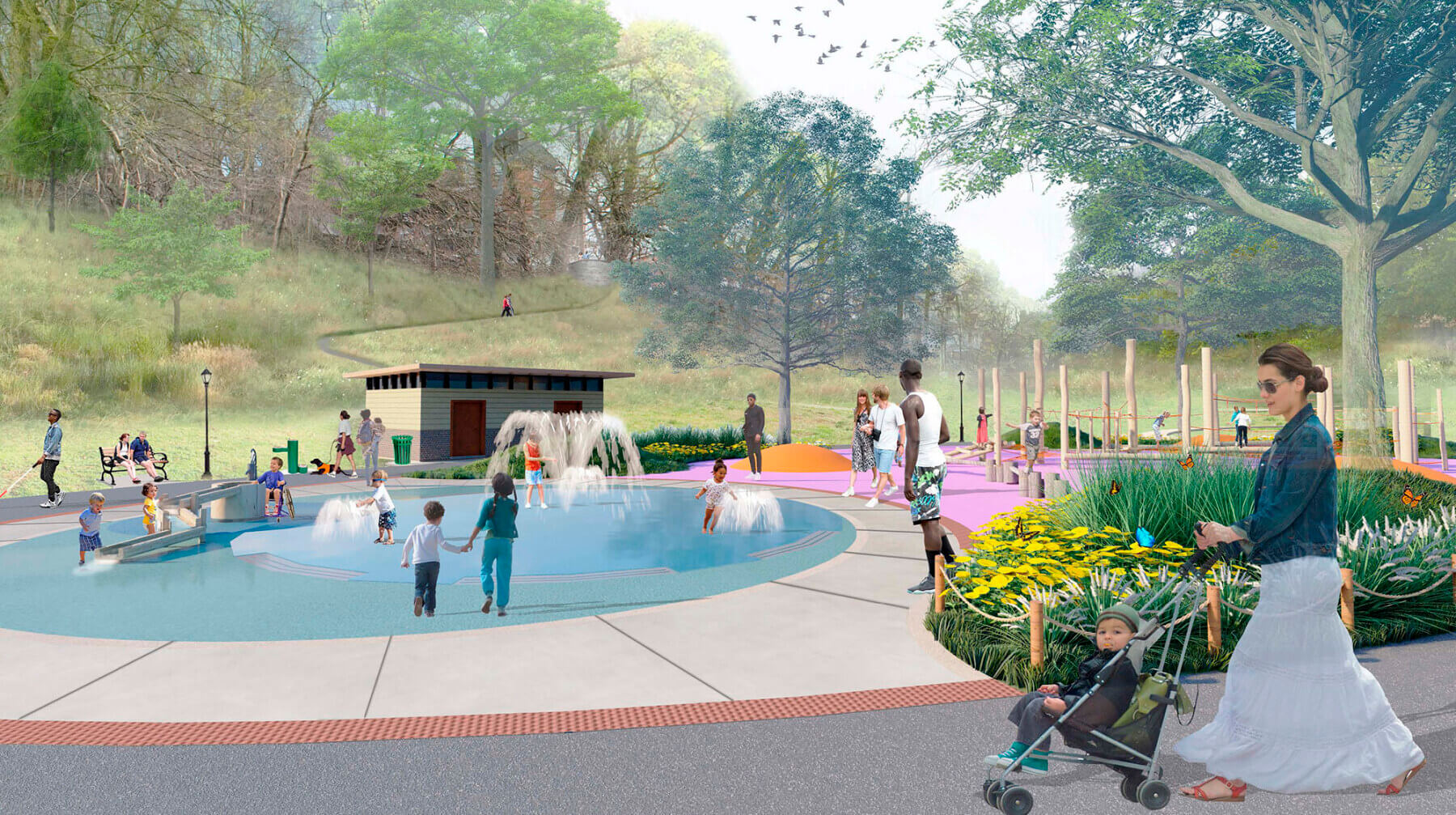 a rendering of the Bingham Park Master Plan