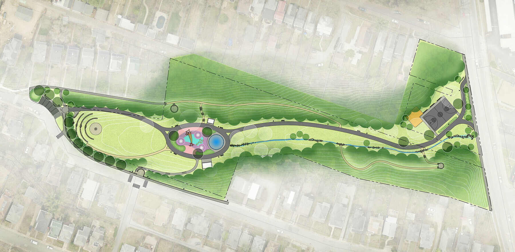 Bingham Park Master Plan rendering