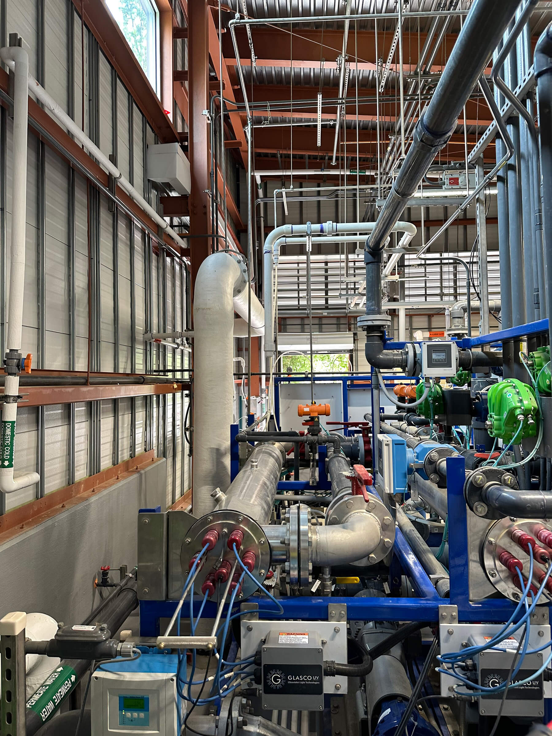 pipes and mechanical equipment inside building