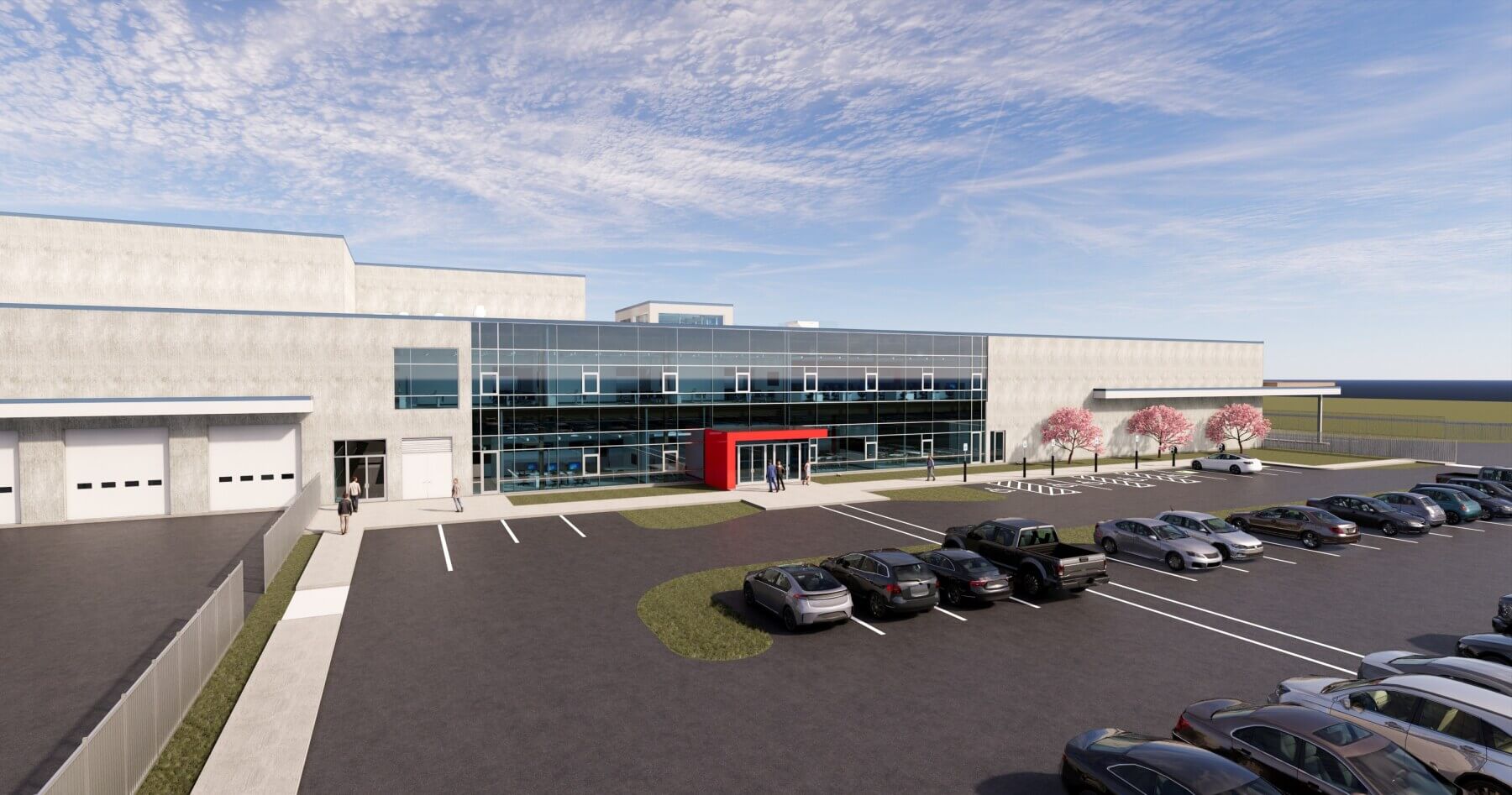 a rendering of the Duskan Electera America electrolyte manufacturing facility