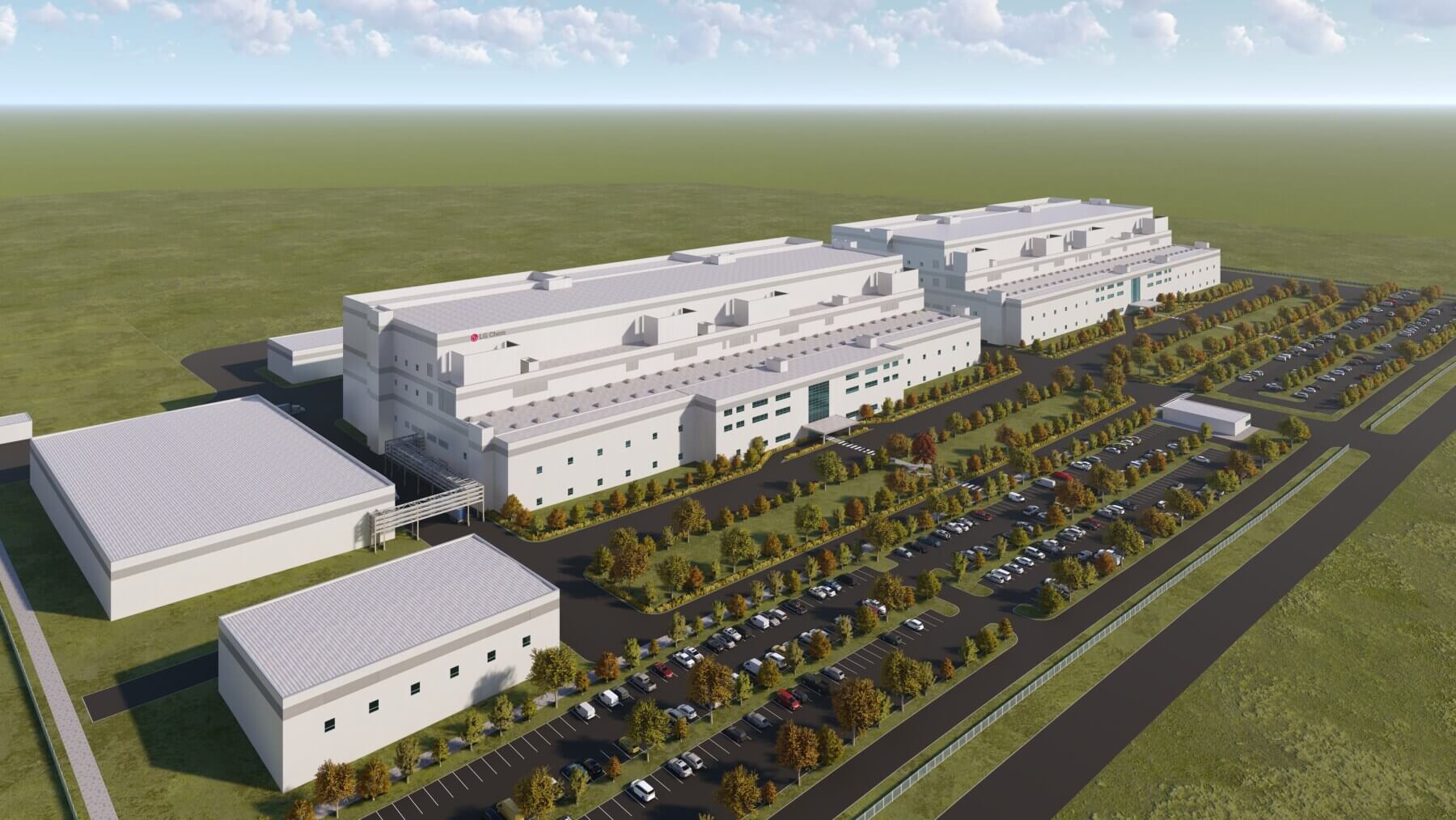 a rendering of the LG Chem battery cathode manufacturing plant