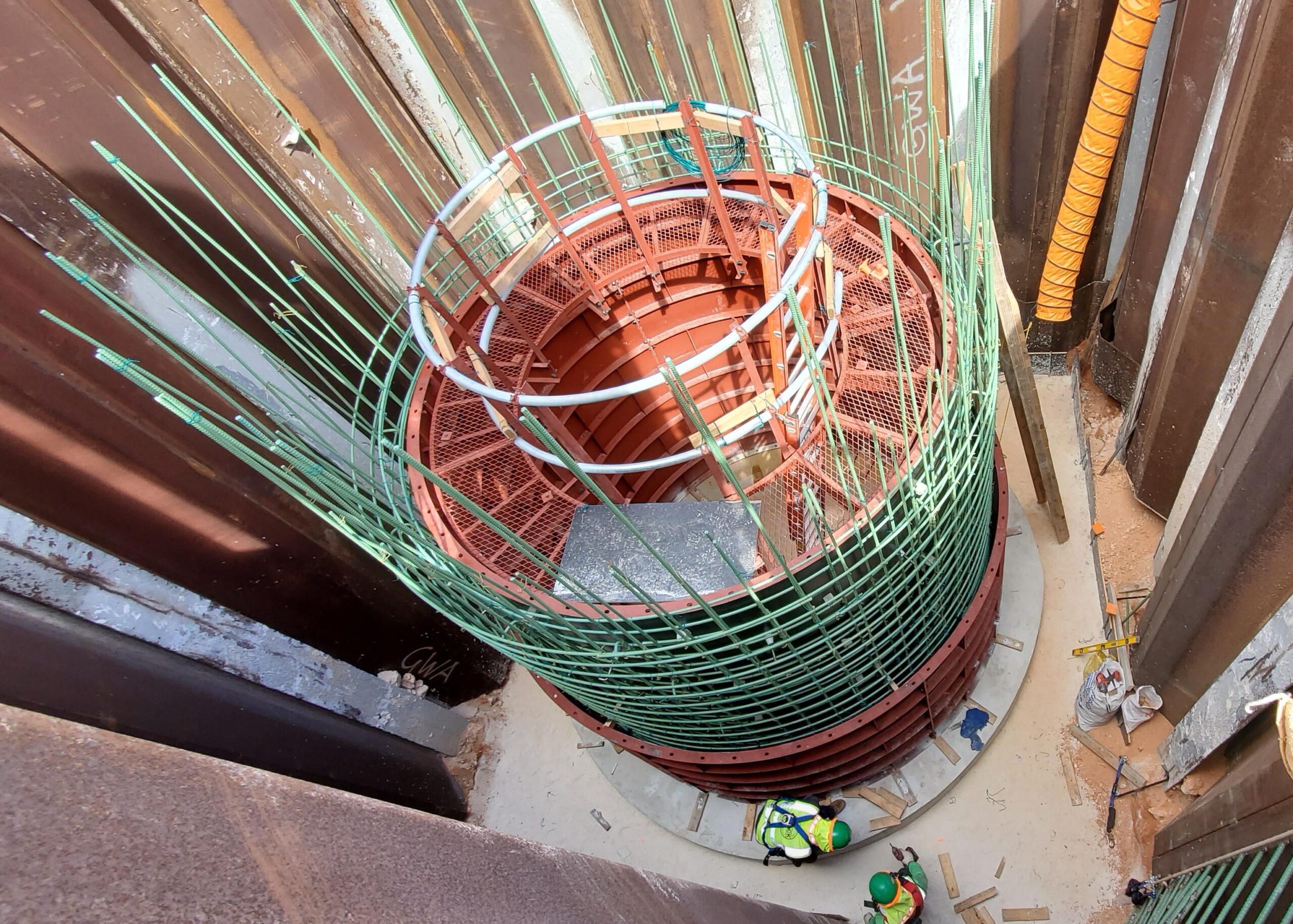 construction at a wastewater treatment plant